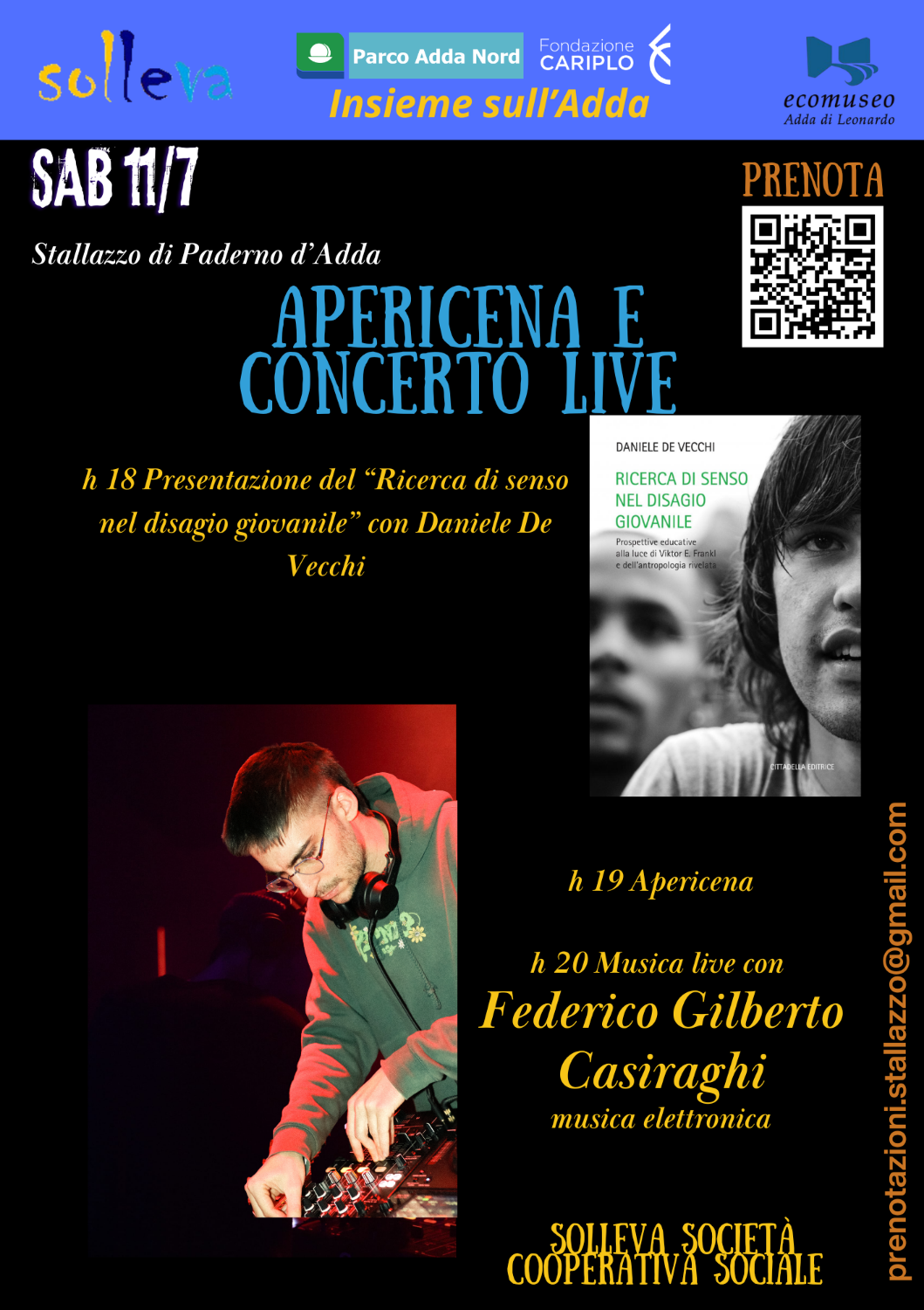 SAB 11 7 Apericena con presentazione libro e musica live