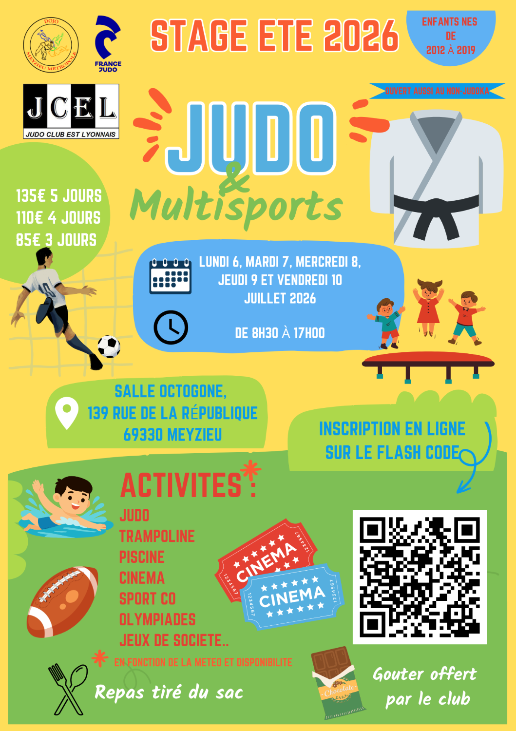 Stage de Judo Vacances JUILLET 2026