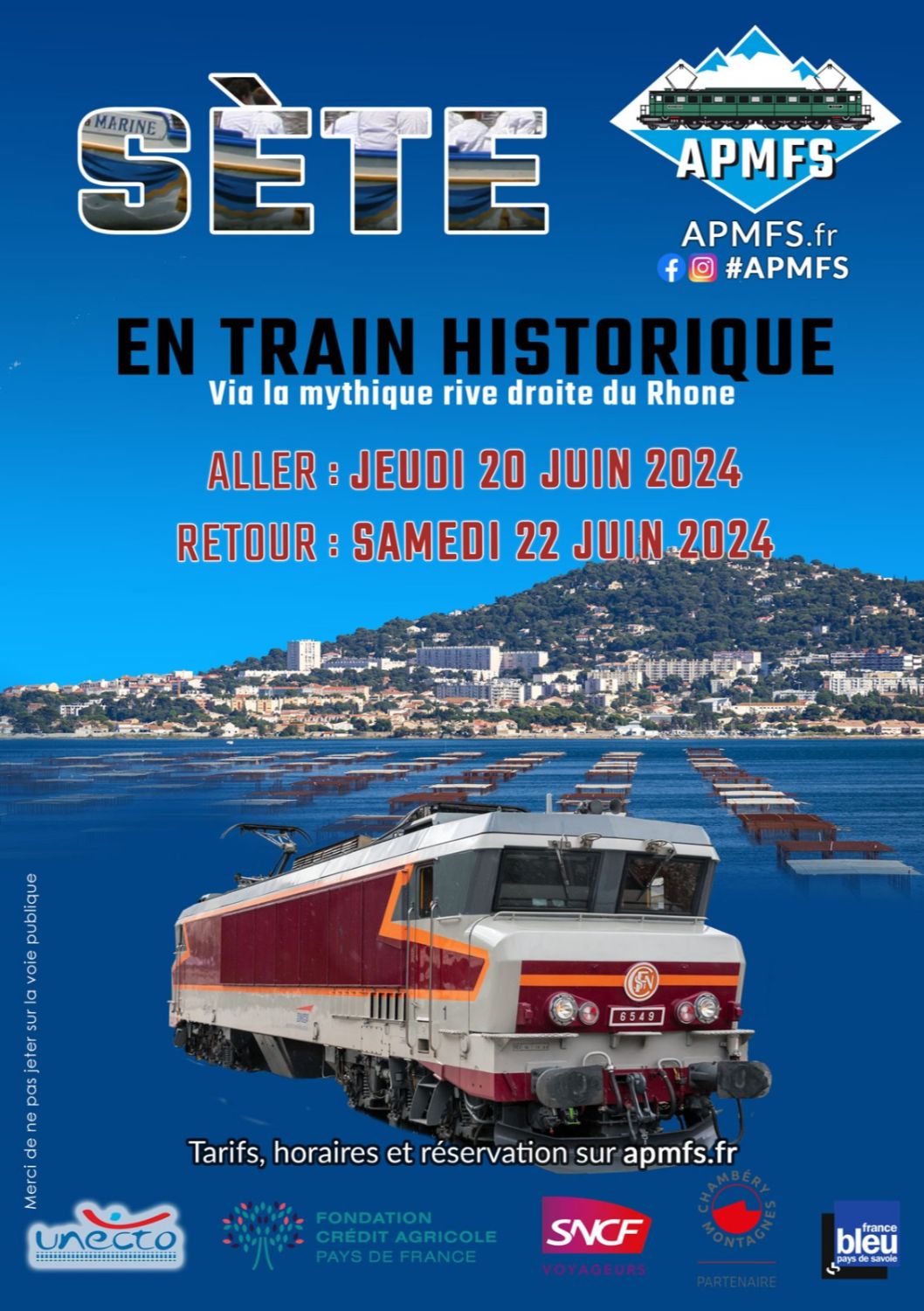 Voyage en train historique de Sète à Ambérieu-en-Bugey