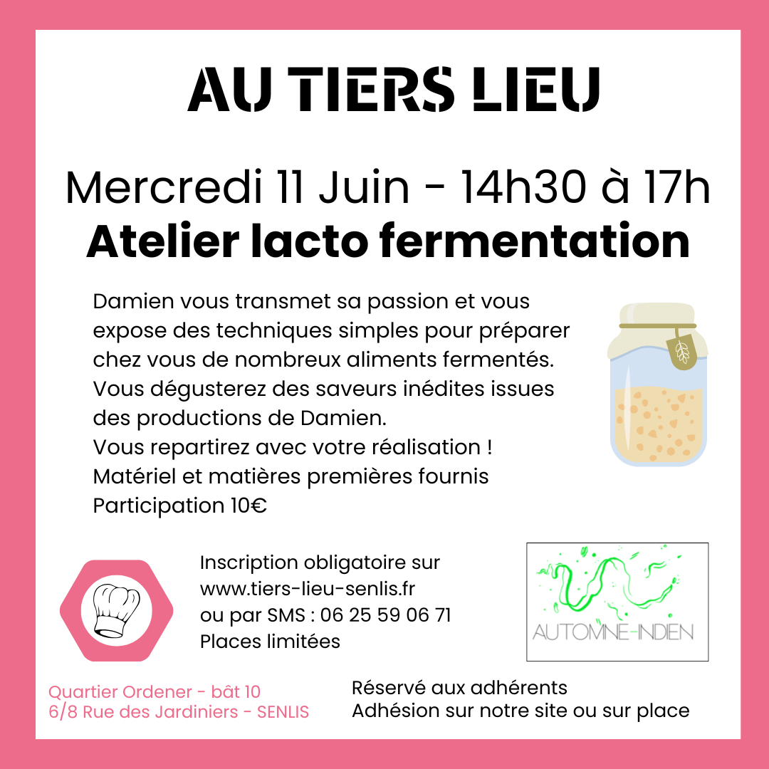 11 juin - Atelier Lacto-fermentation