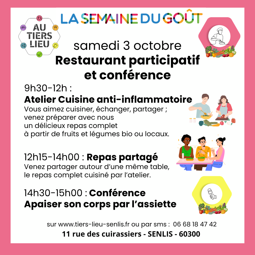 3 octobre - Cuisine participative anti inflammatoire