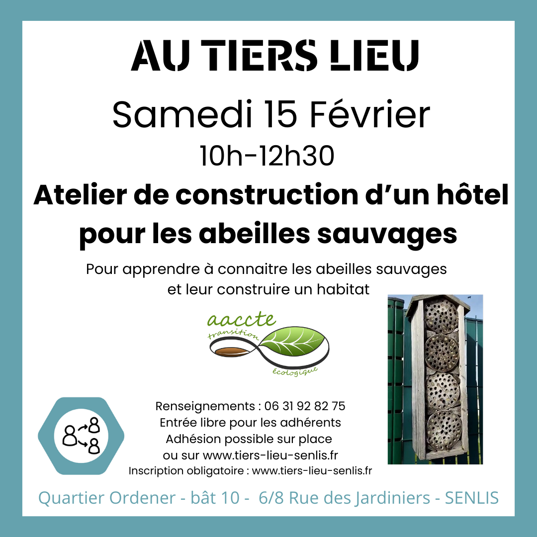 Atelier création d'un hôtel à insectes - 15 février