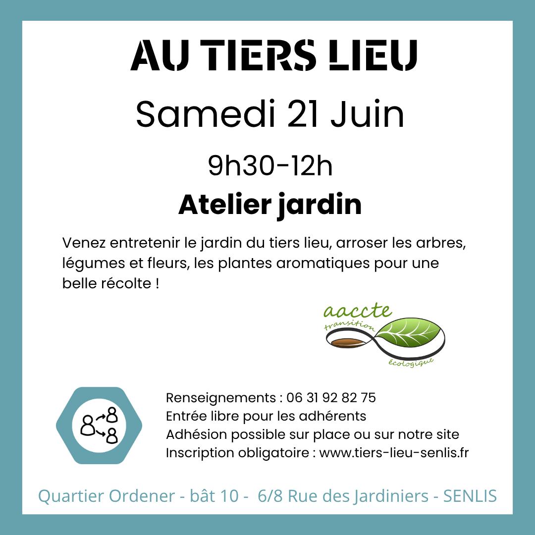 21 JUIN : Atelier jardin
