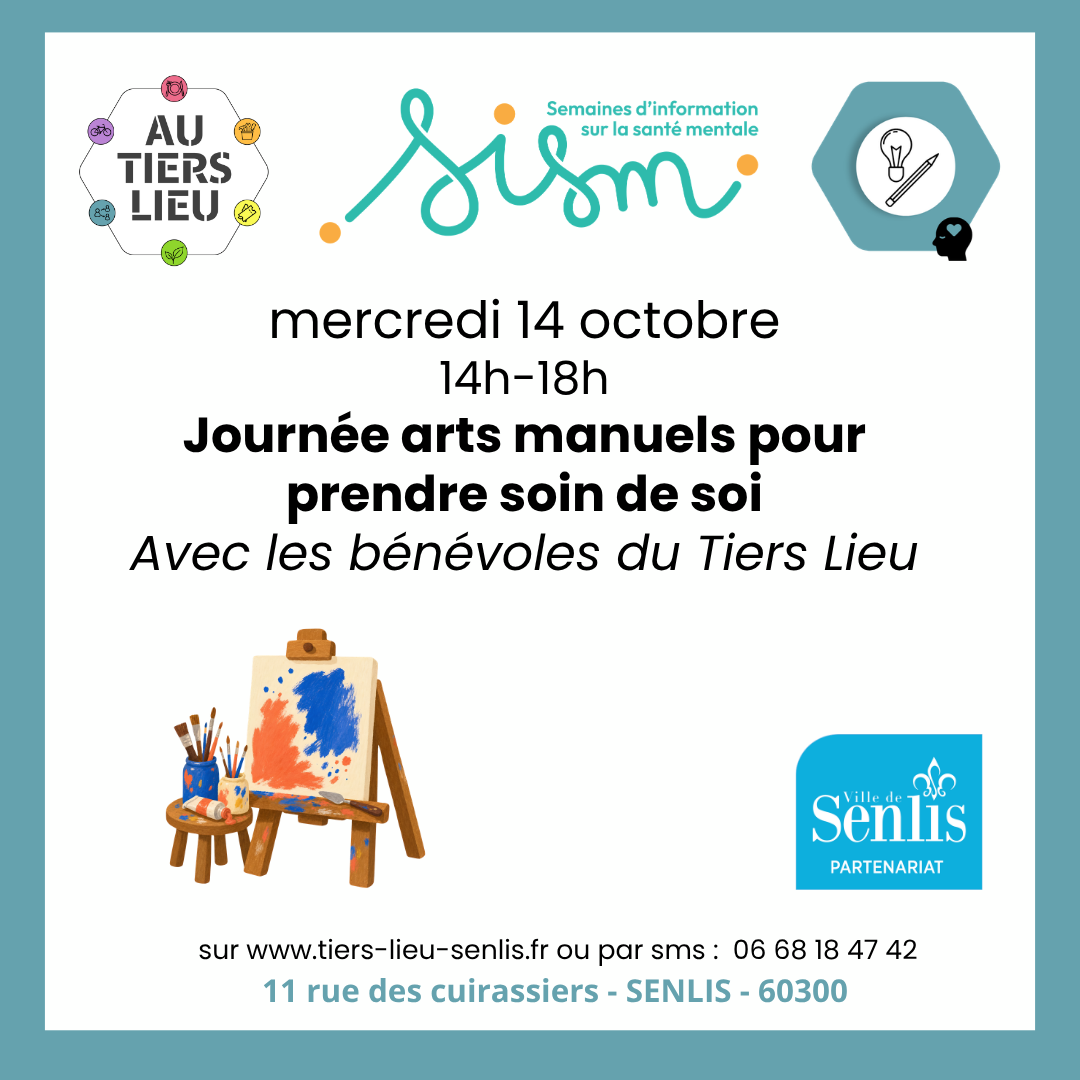 14 octobre - Journée arts manuels avec les bénévoles - SISM 2026