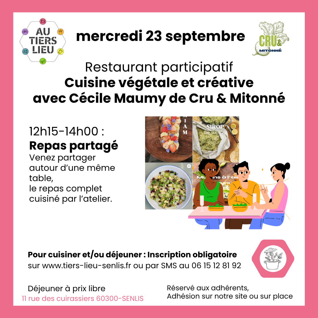 23 septembre - Restaurant participatif avec Cru & Mitonné