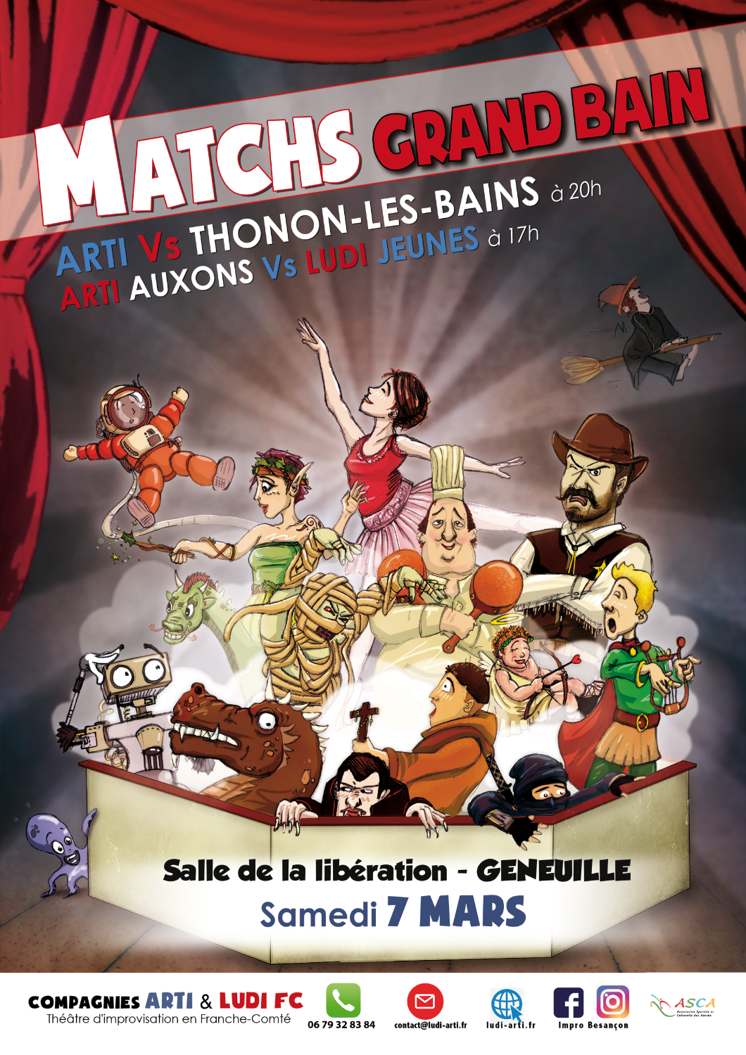 MATCH D'IMPROVISATION  GRAND BAIN- jeunes - Auxons VS LUDI