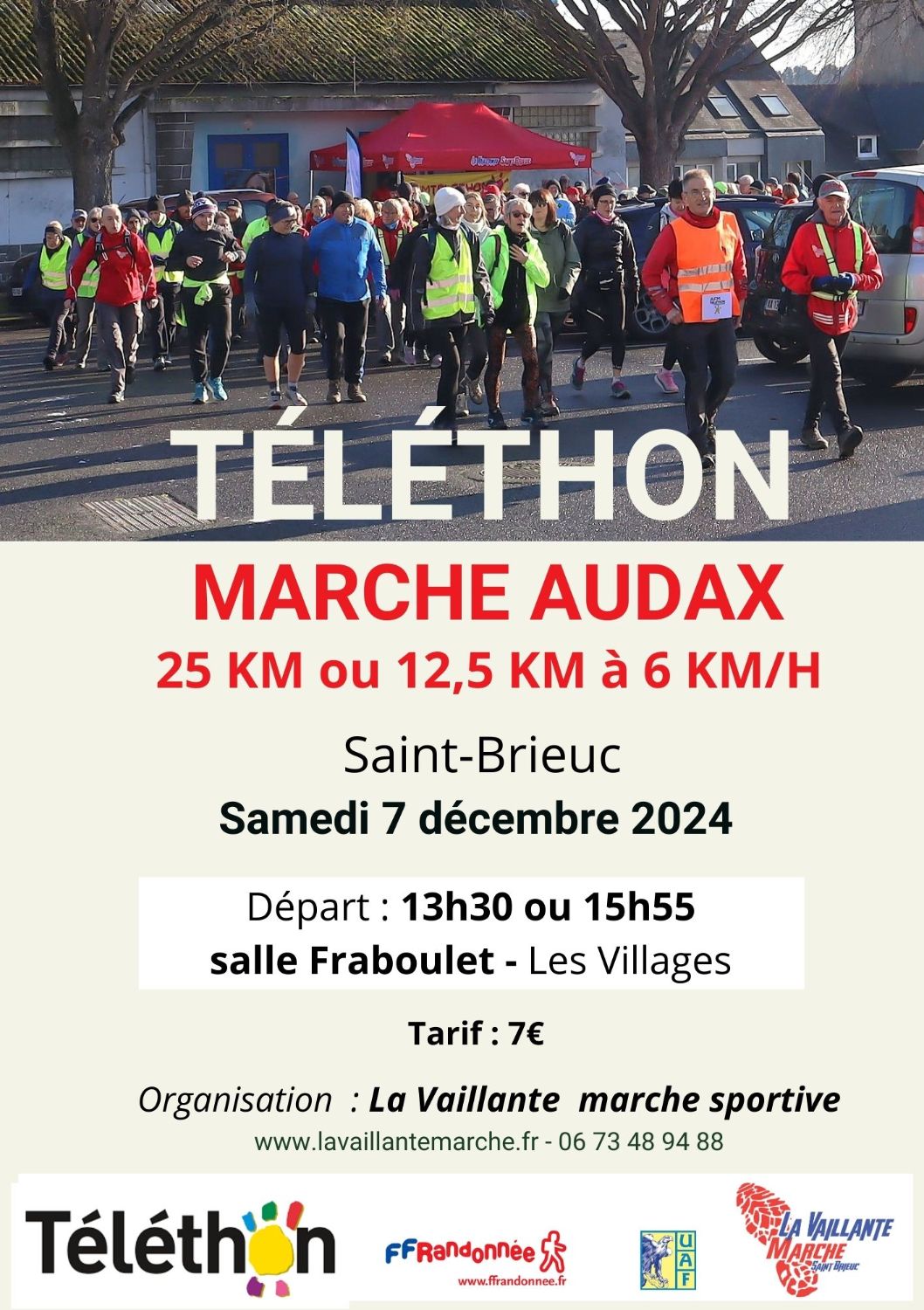 samedi 7 décembre 2024 Marche Audax au profit du Téléthon