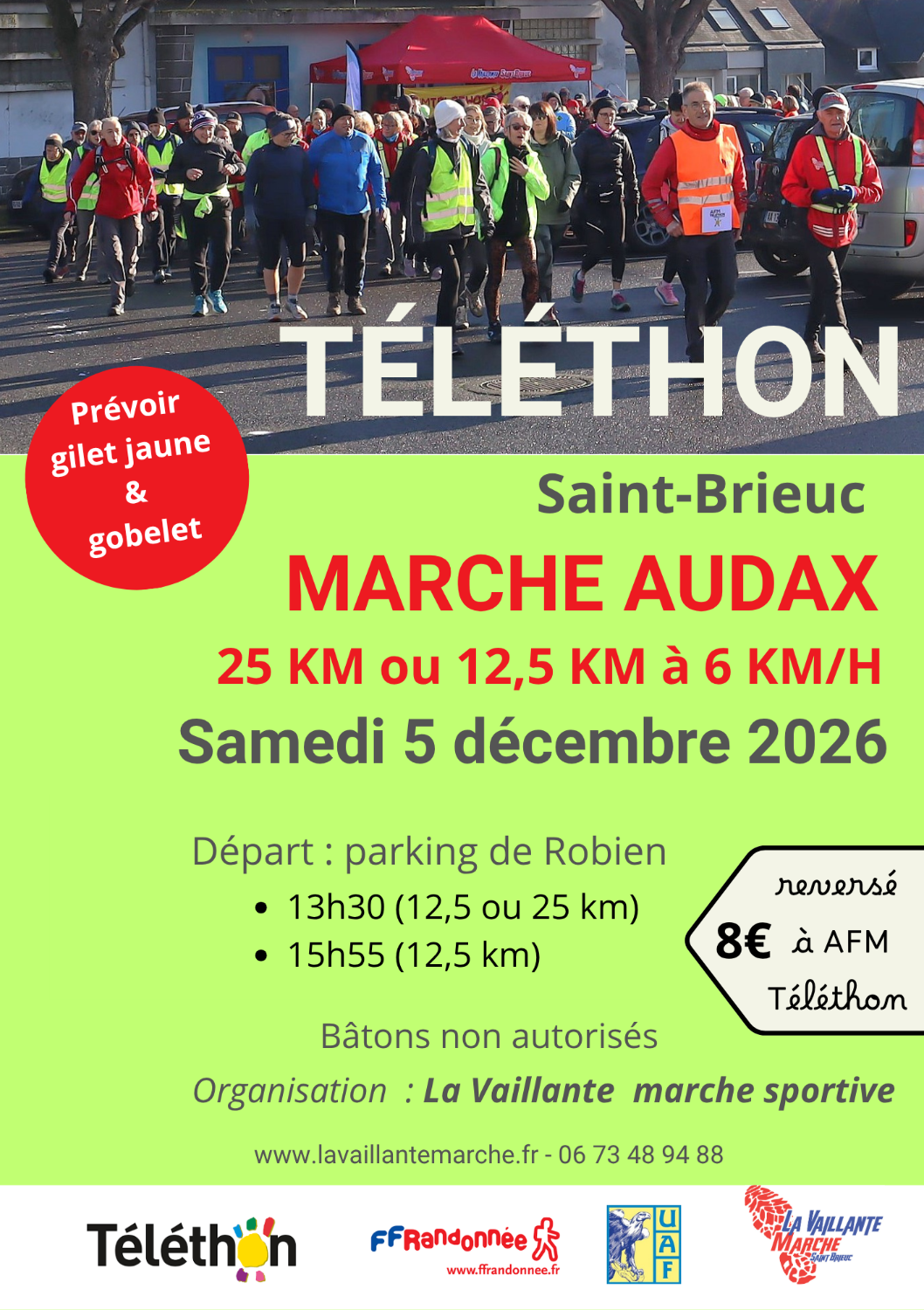 AUDAX marche au profit du Téléthon