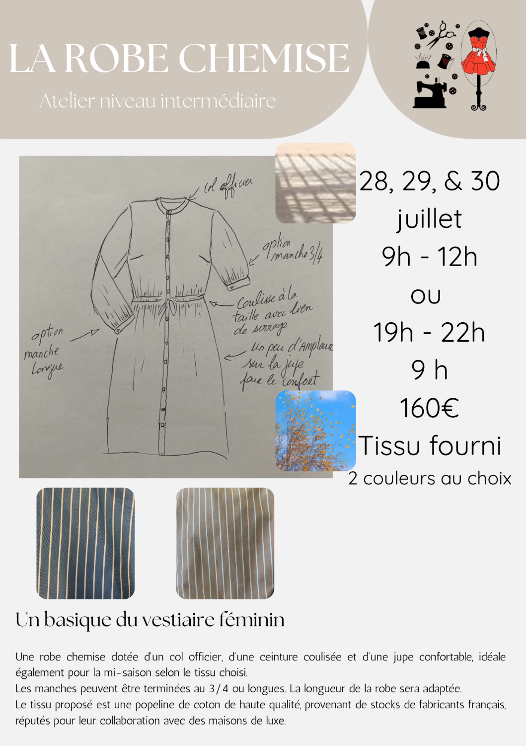 Eté 2025 La robe chemise