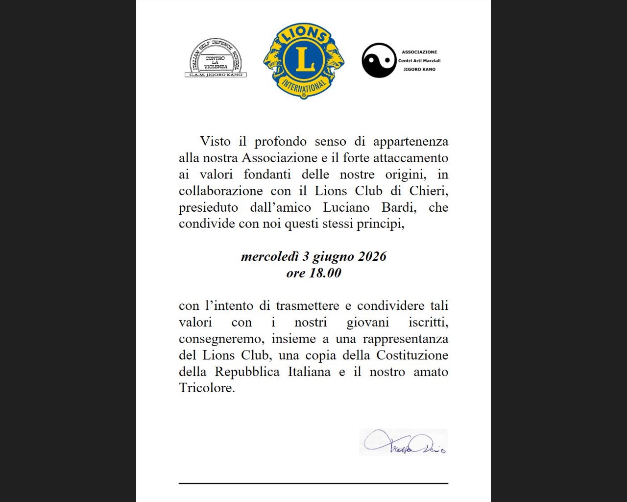 Costituzione e Tricolore: simboli da vivere