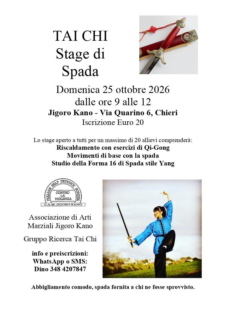 Tai Chi - Stage di spada