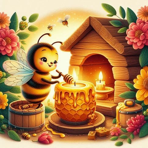 Découverte de la ruche : fabrication d'une bougie à 4 mains