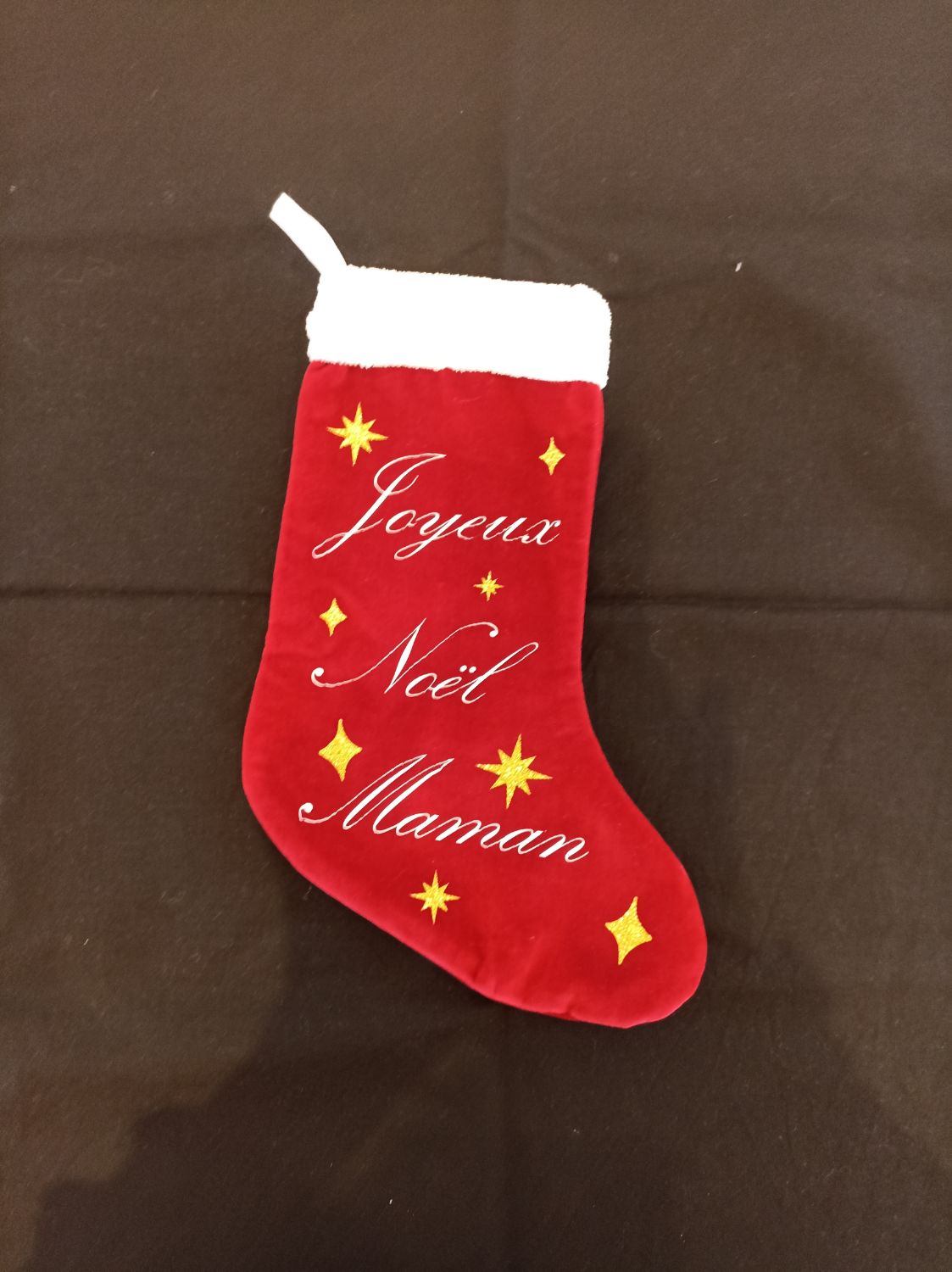 Couture intergénération : La chaussette de Noël