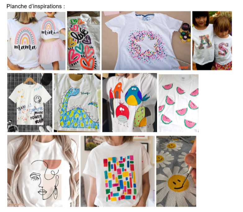 Art créatif à 4 mains : Peinture sur t-shirt