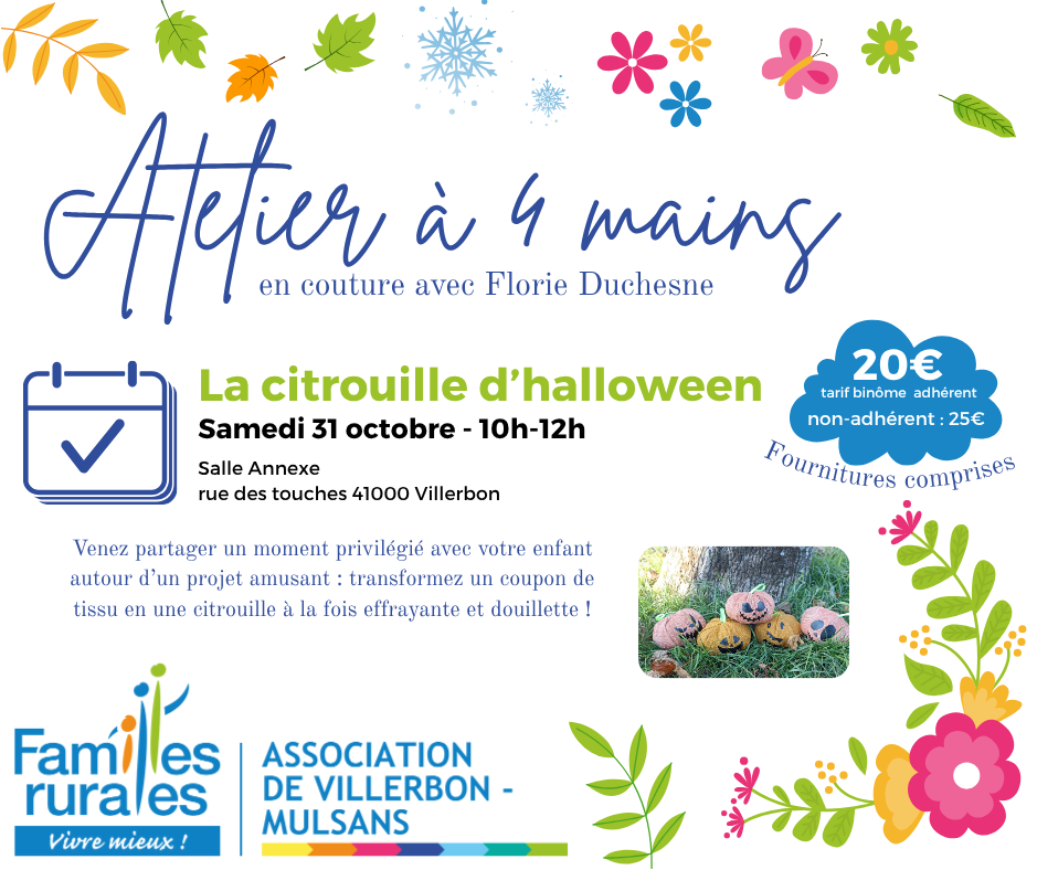 Couture à 4 mains : La citrouille d'Halloween