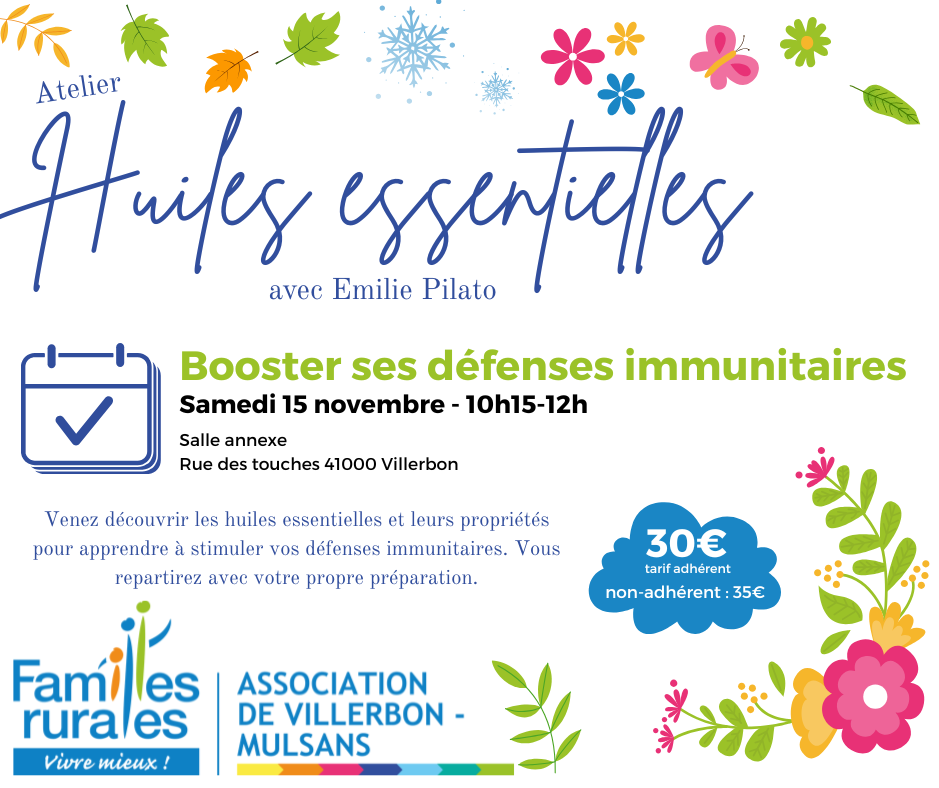 Atelier Huiles Essentielles : Booster ses défenses immunitaires