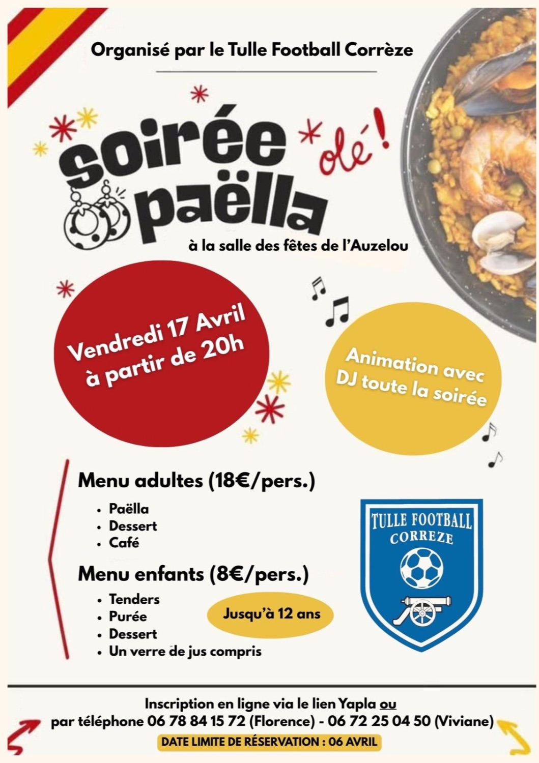 SOIRÉE PAELLA DU TFC