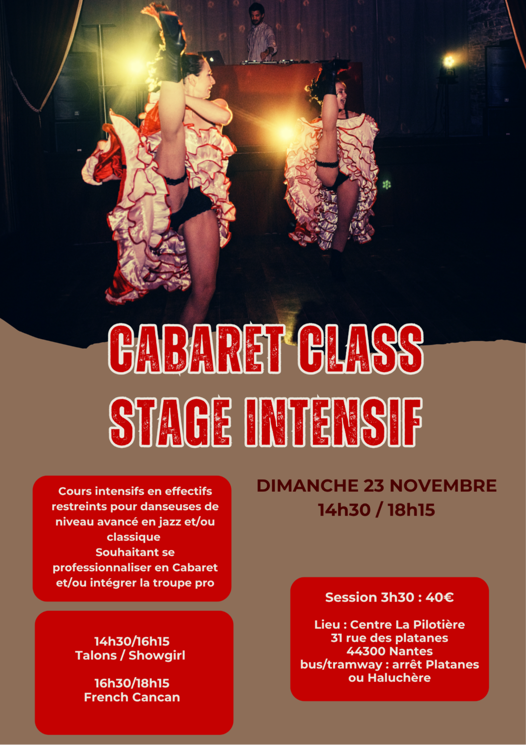 Stage intensif Cabaret 23 novembre