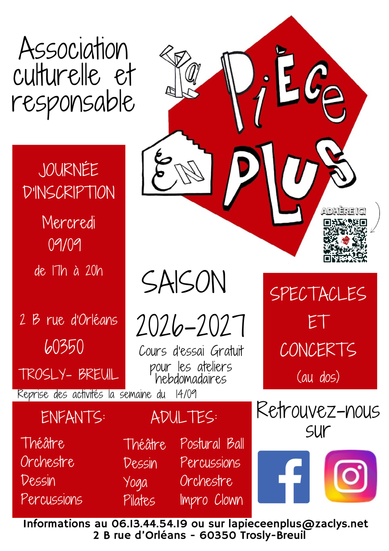 Campagne d'adhésions 2026 - 2027