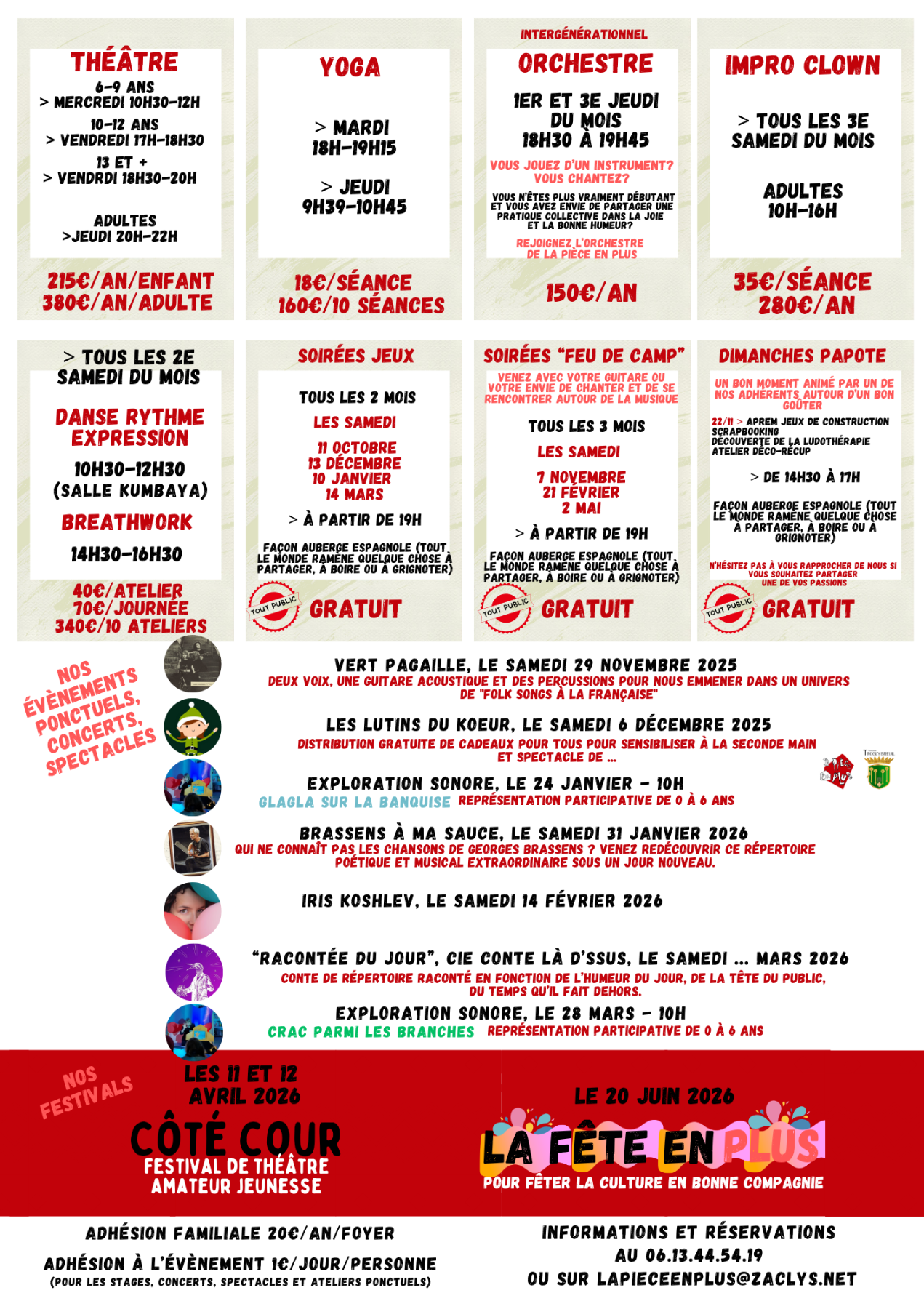 Notre programmation 2025-2026