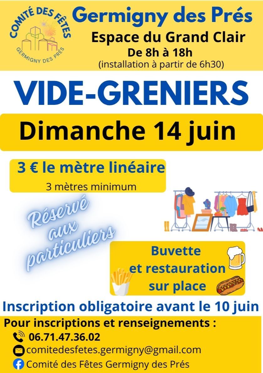 Vide-greniers du Comité des Fêtes de Germigny des Prés 2026