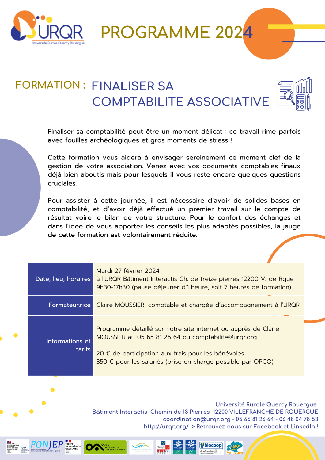 Formation : Finaliser la comptabilité de son association