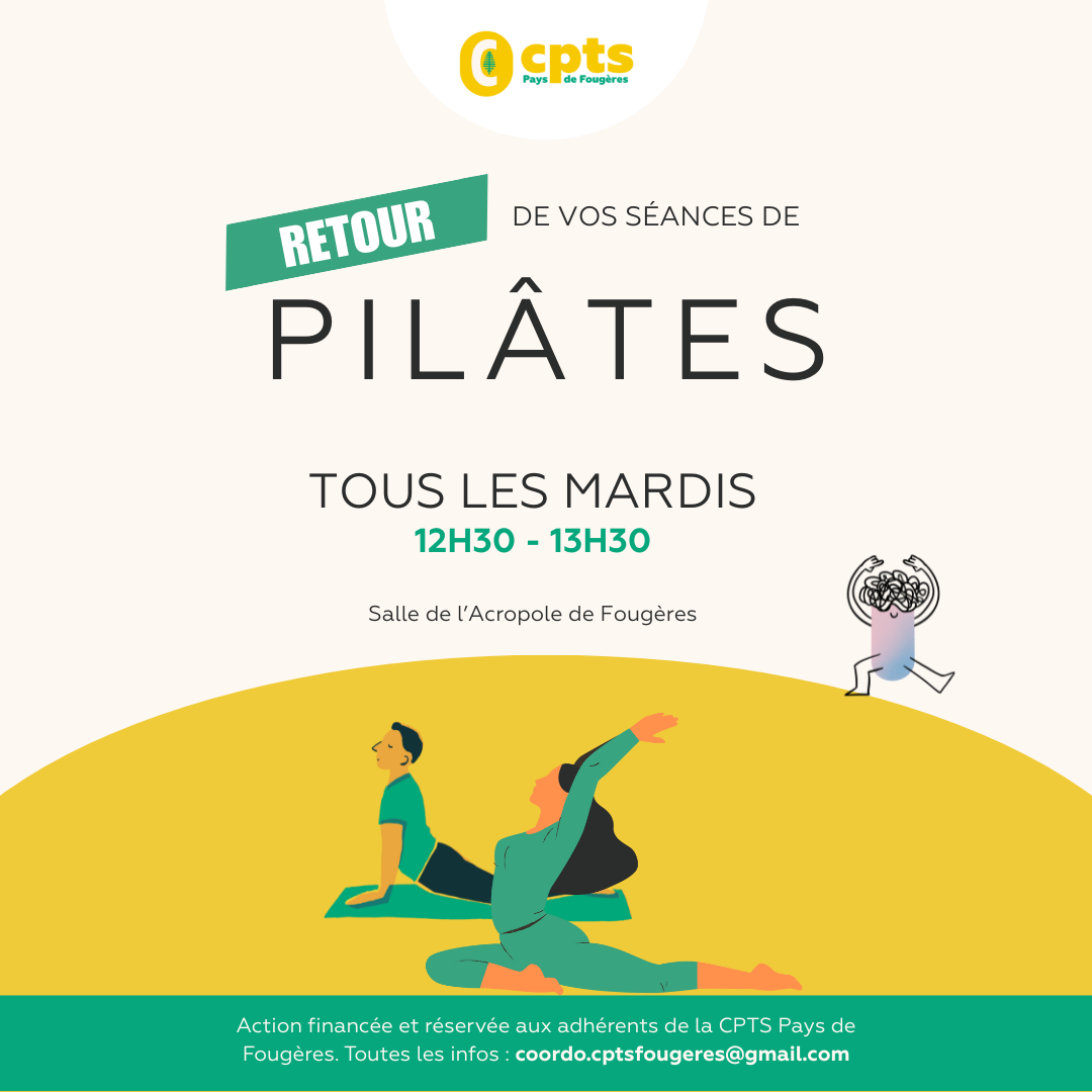 Avantage adhérent CPTS Pays de Fougères : vos cours de pilâtes
