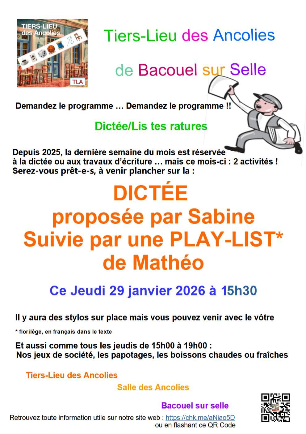 Activité de la semaine