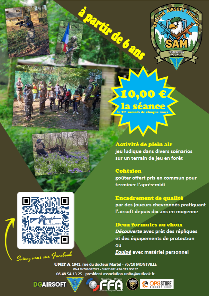 Section Airsoft pour Mineurs (SAM) - 03 octobre 2026