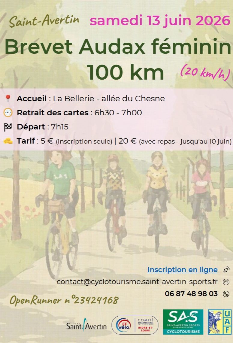 2026 Brevet Audax Féminin  100 km