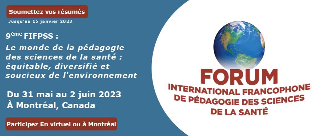 9e Forum international francophone de pédagogie des sciences de la santé