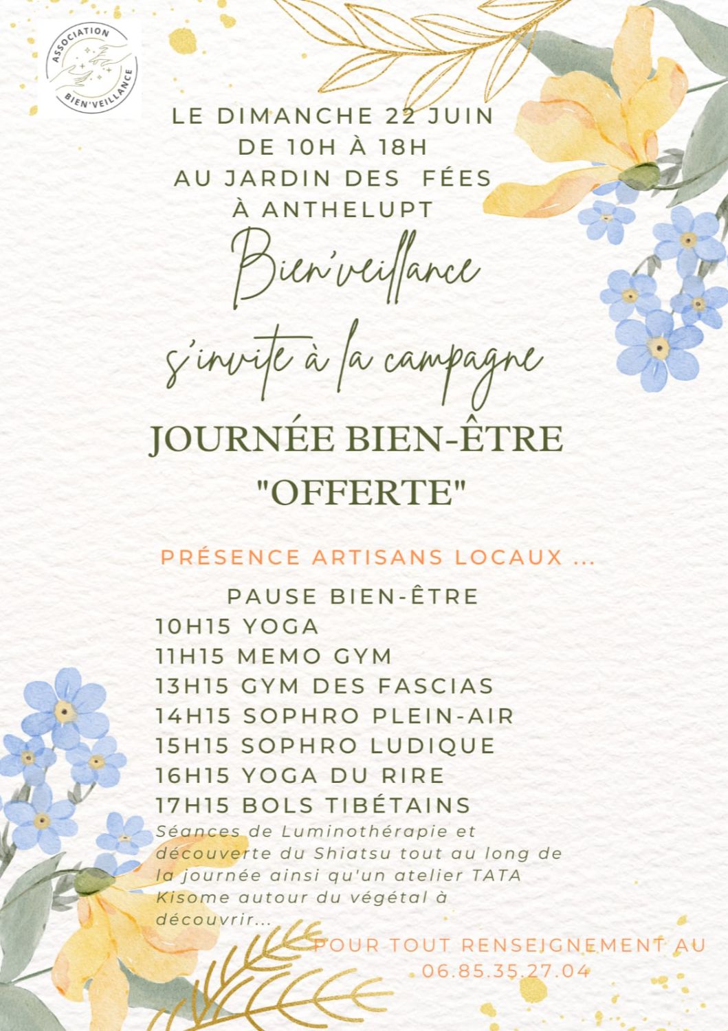 Pause Bien être au Jardin des Fées