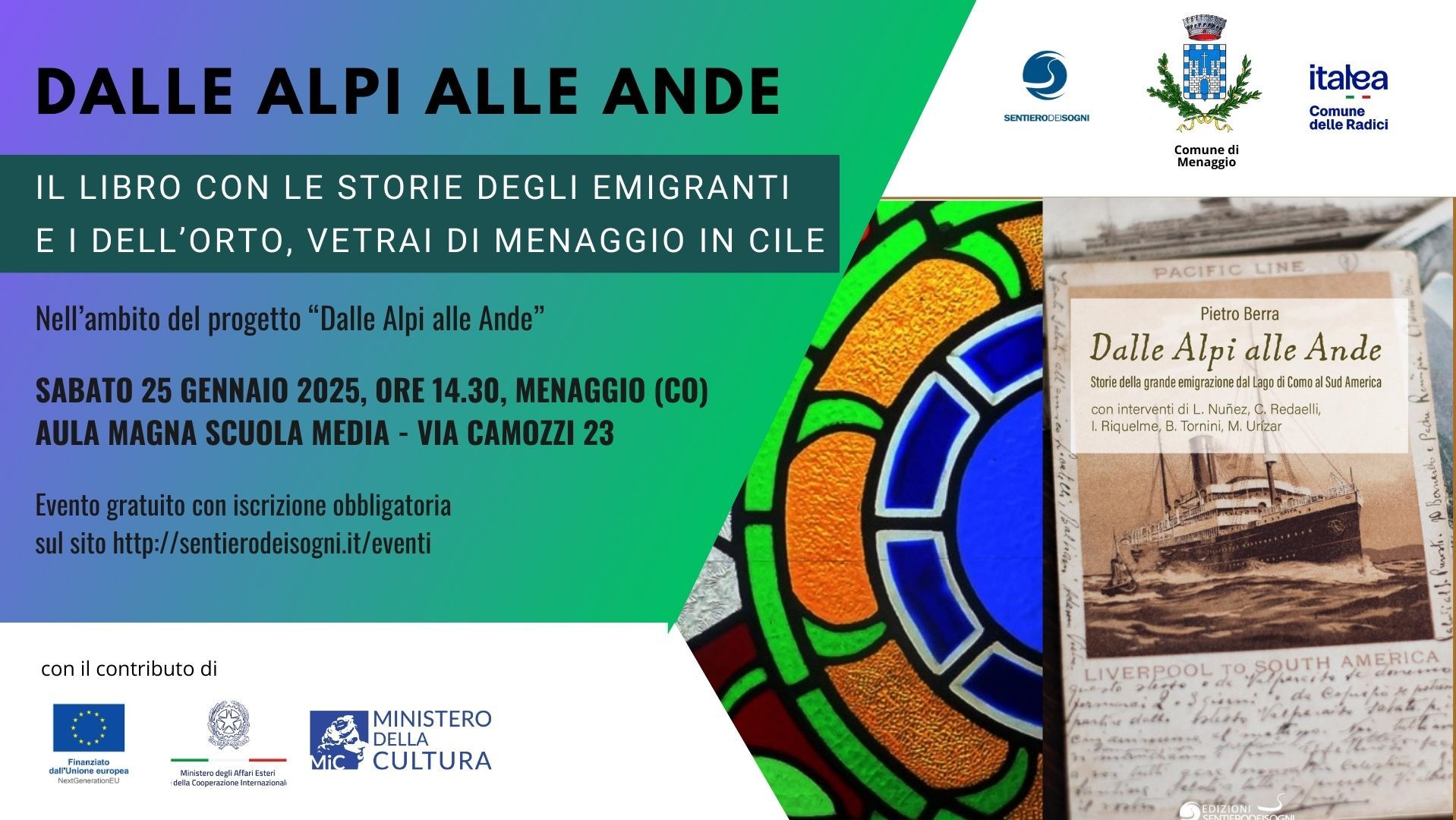 Dalle Alpi alle Ande: il libro e la tradizione del vetro da Menaggio al Cile