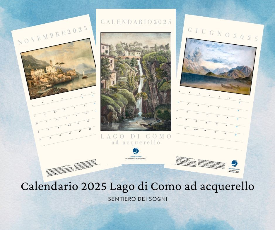 Lago di Como ad acquerello - presentazione calendario d'autore 2025