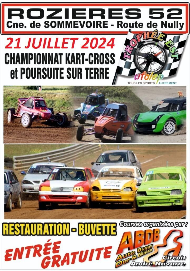 Poursuite sur terre et kart cross de Rozières