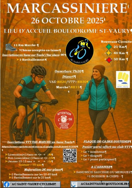 Marcassinière VTT -MARCHE 2025