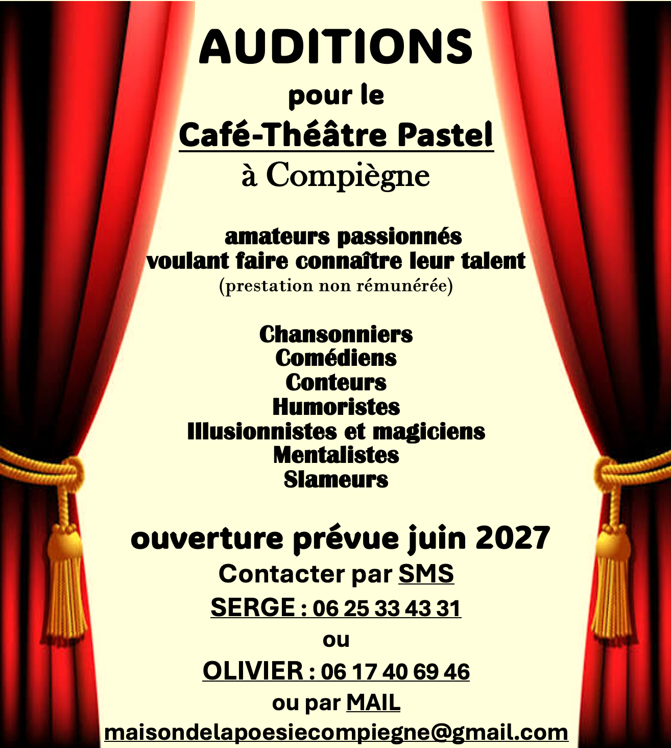 CAFÉ-THÉÂTRE PASTEL à COMPIÈGNE