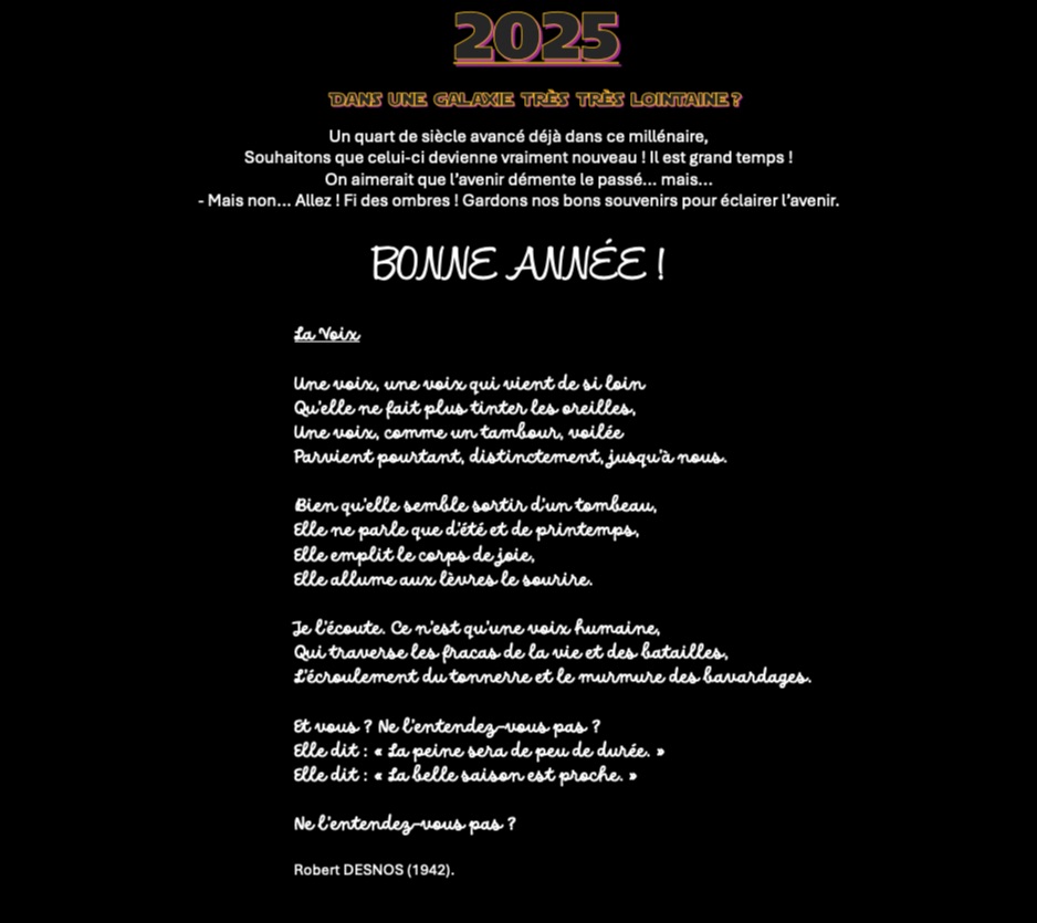 BONNE ANNÉE !