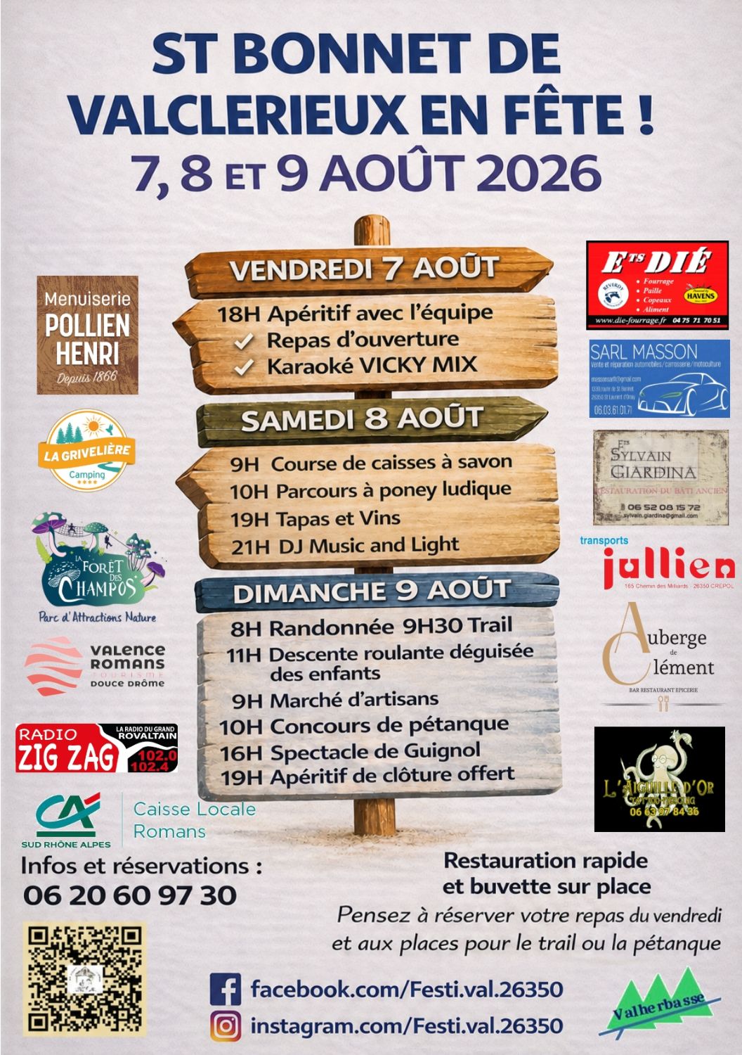 Fête de Saint Bonnet De Valclerieux 7, 8 et 9 Aout