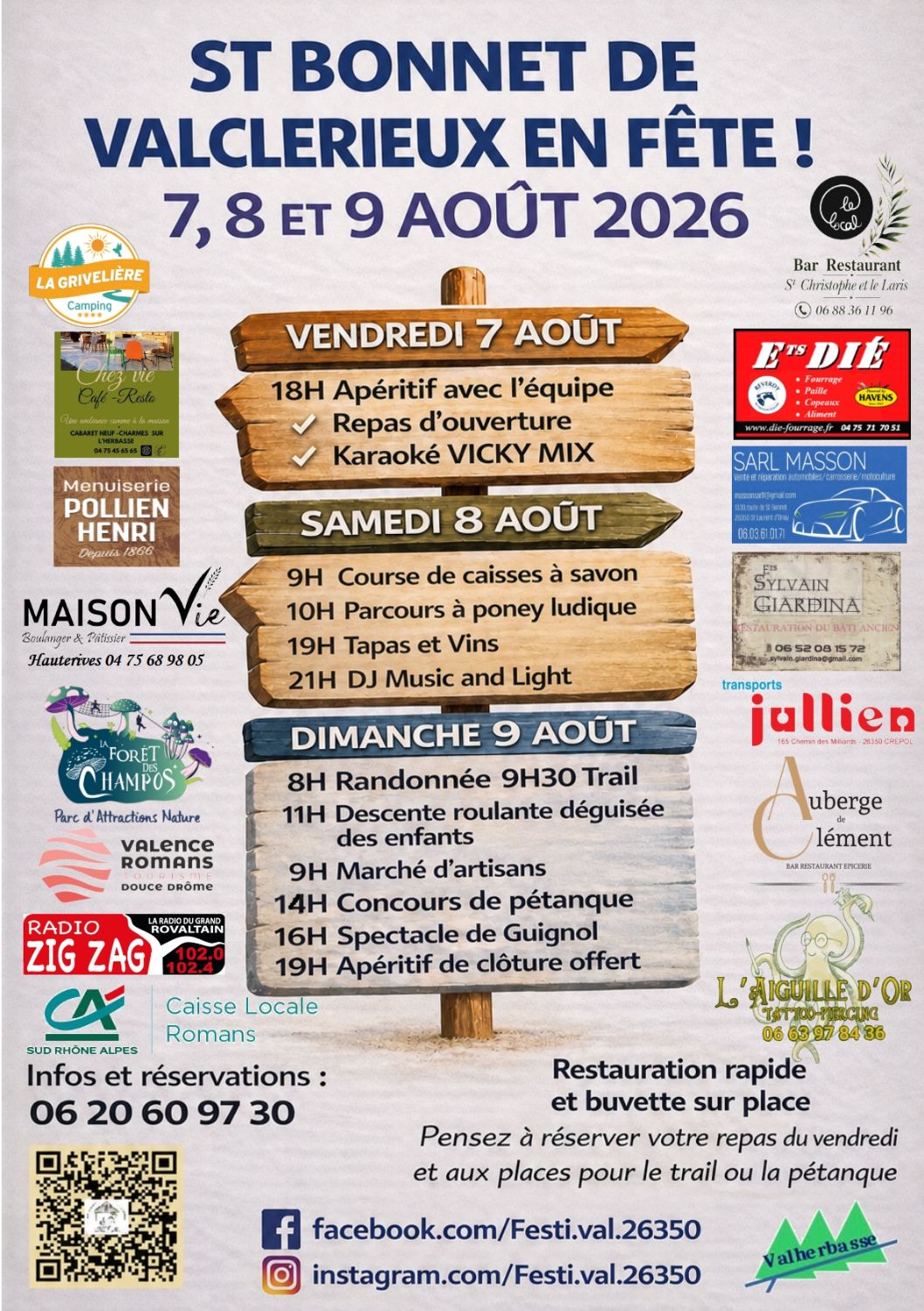 Fête de Saint Bonnet De Valclerieux 7, 8 et 9 Aout