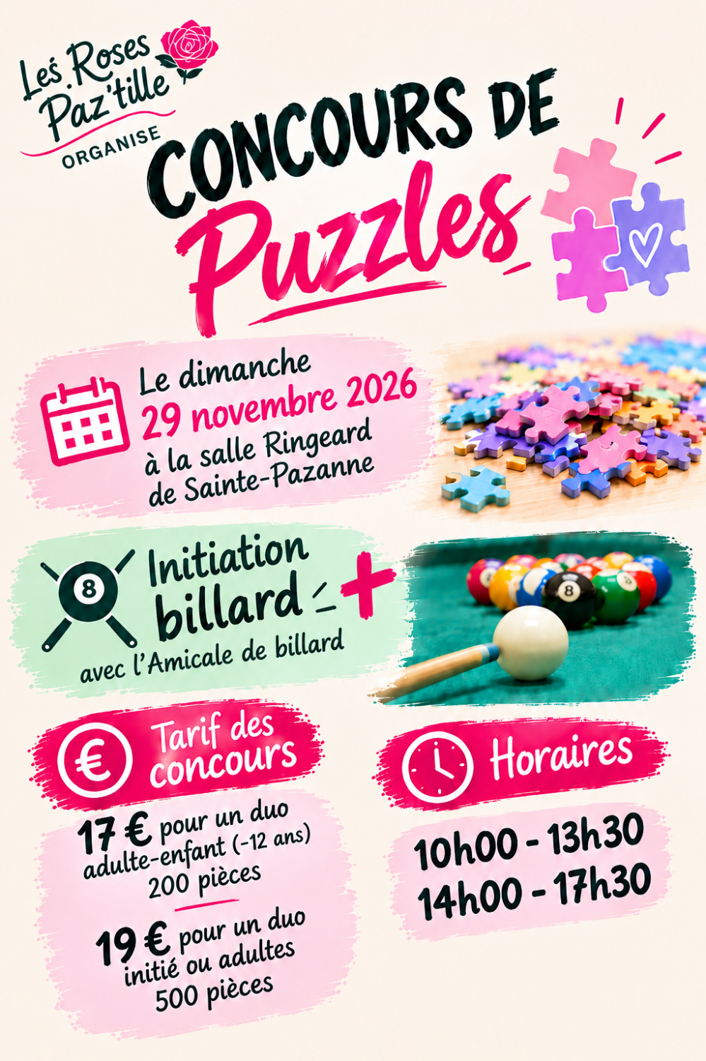 Concours de puzzle - 29 novembre 2026