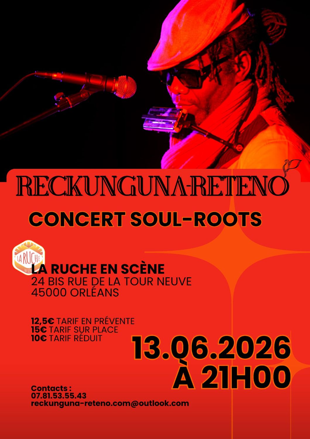 Concert Soul-Roots RECKUNGUNA-RETENO à La Ruche En Scène !