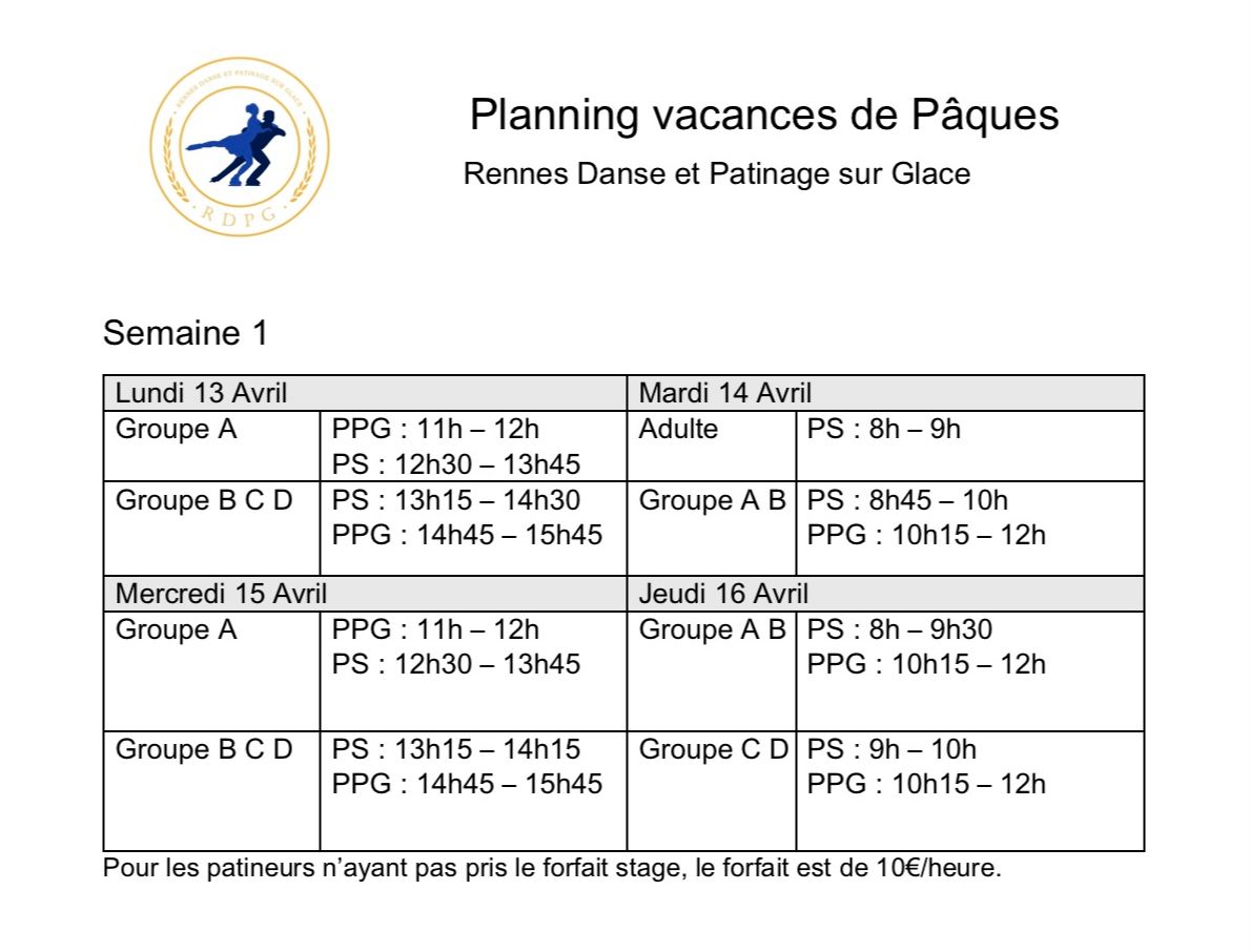 Stage de Printemps