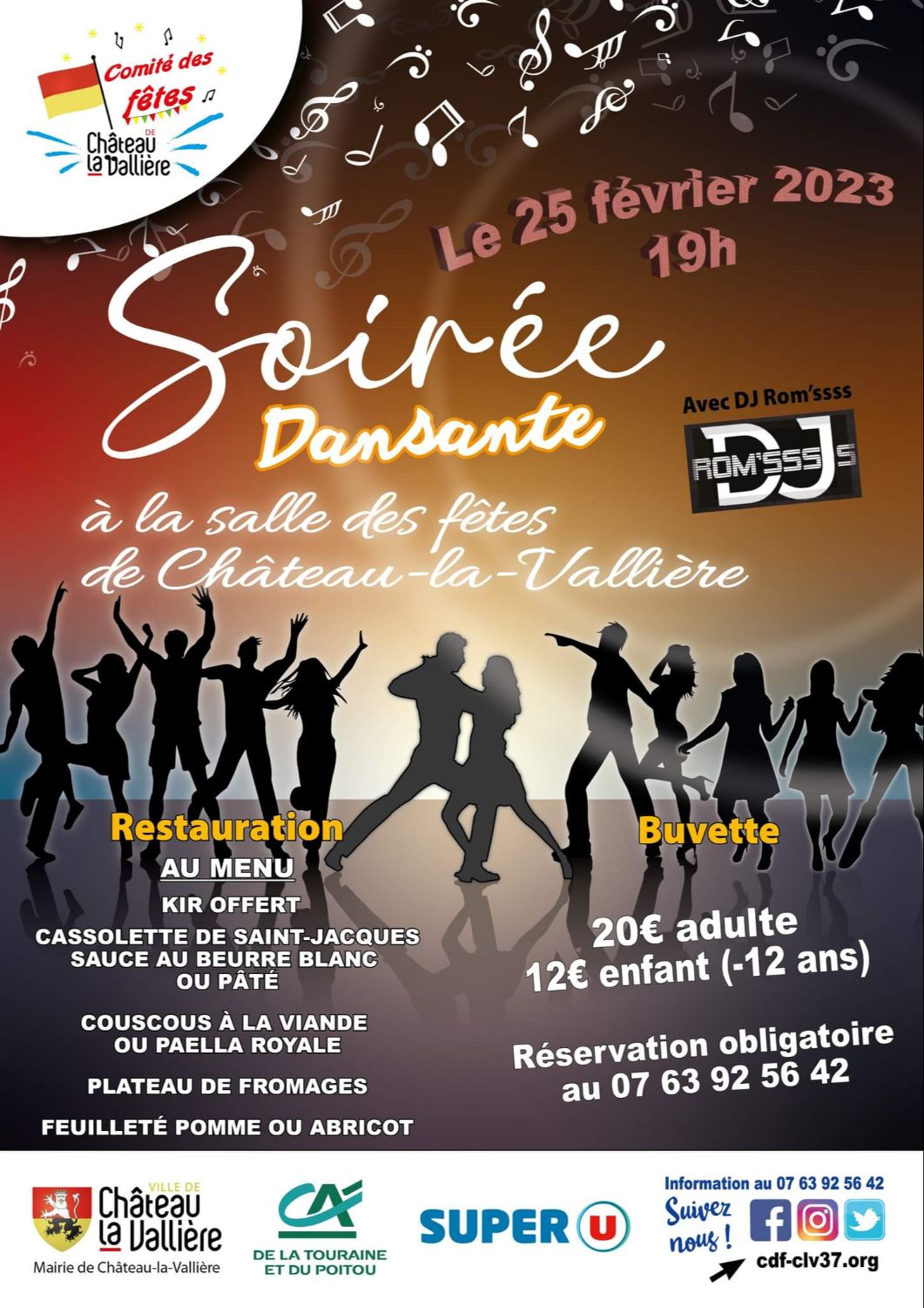 Soirée dansante 25 février 2023