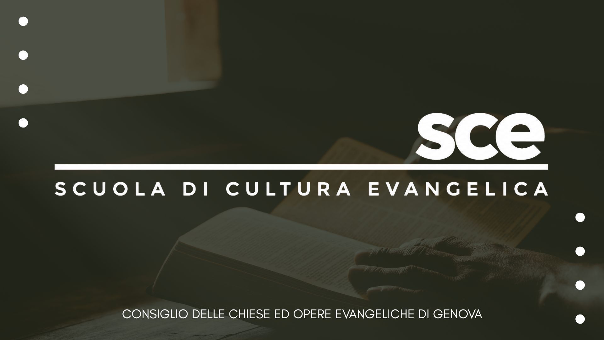SCE - Scuola di Cultura Evangelica
