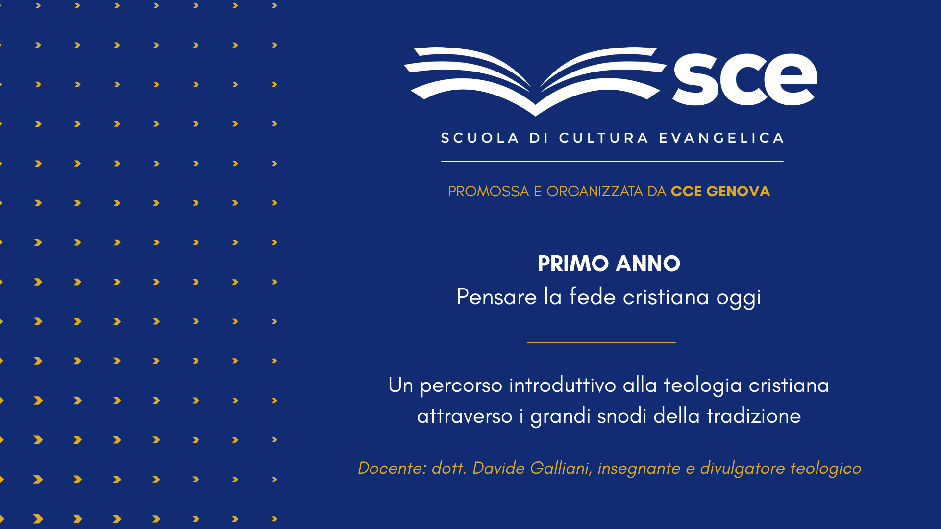 SCE - Scuola di Cultura Evangelica