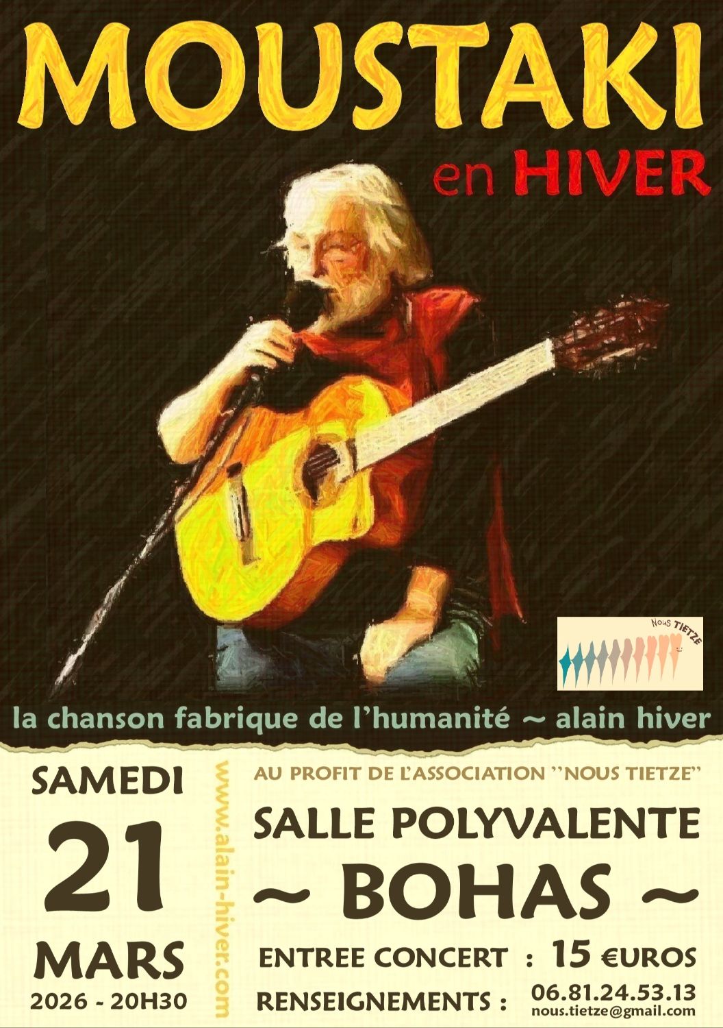 Concert de soutien - Moustaki en Hiver