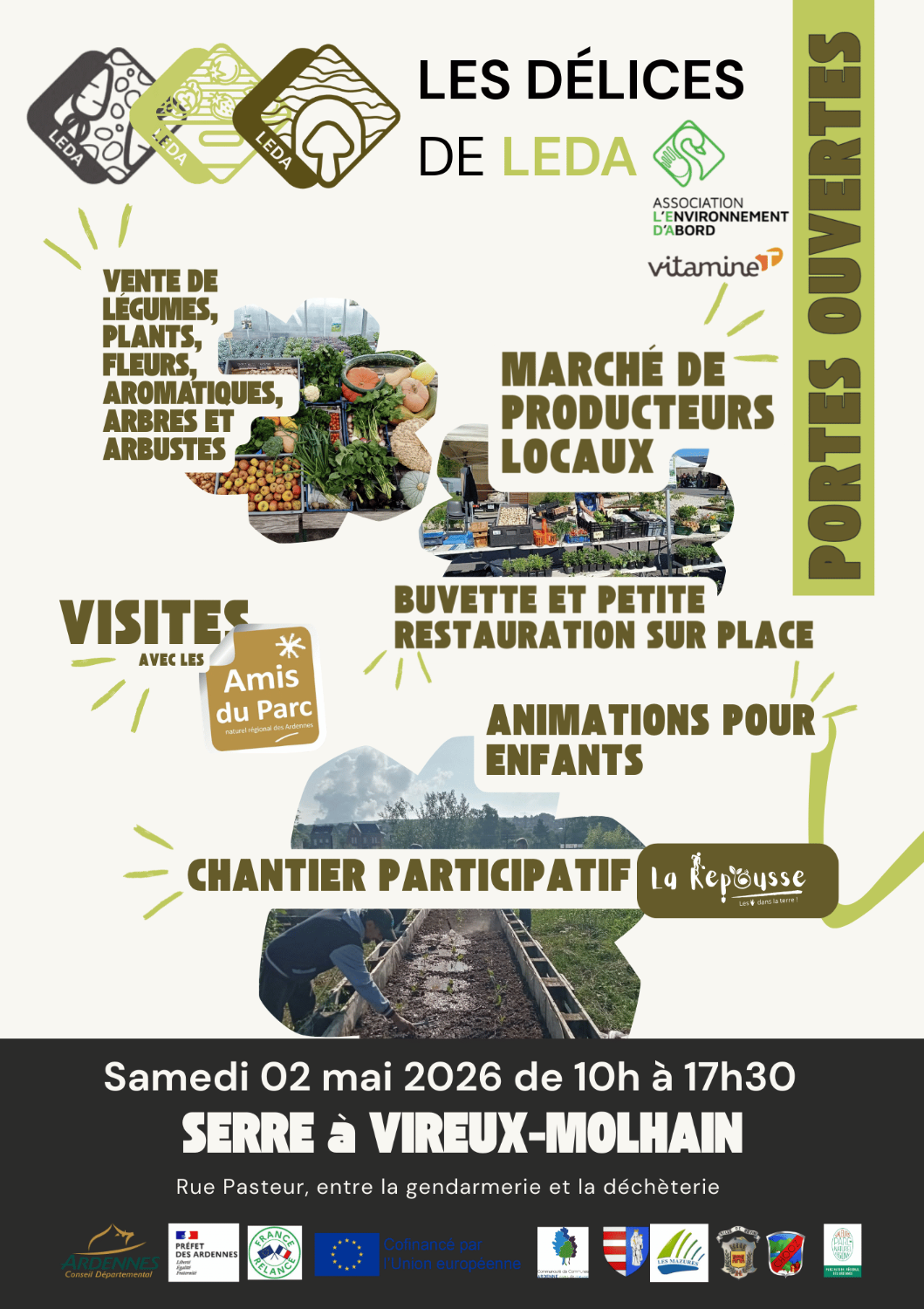 Portes ouvertes au LEDA - 1ère visite de la champignonnière et des serres