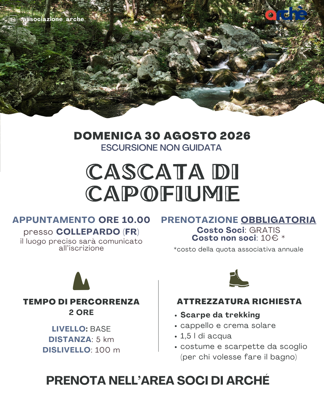 Escursione: Cascata di Capofiume