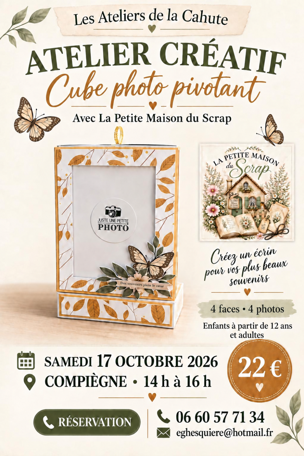 Atelier créatif « fabrication d un cube photo pivotant » à COMPIÈGNE